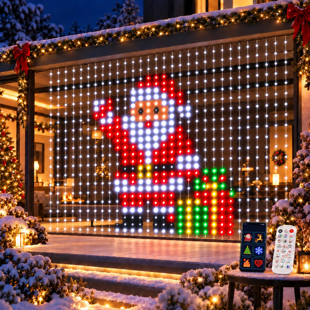 Rideau lumineux connecté Pixlo – 400 LED pour fenêtre